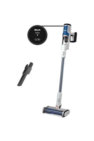 Shark Aspirator vertical Shark BU1120EU Floordetect, 181 W, Recipient 0.42 l (Albastru/Gri)