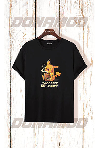 donamod تي شيرت بيكاتشو بيكاتشو بوكيمون قناع كارتون أصفر مصمم هدية لصديق