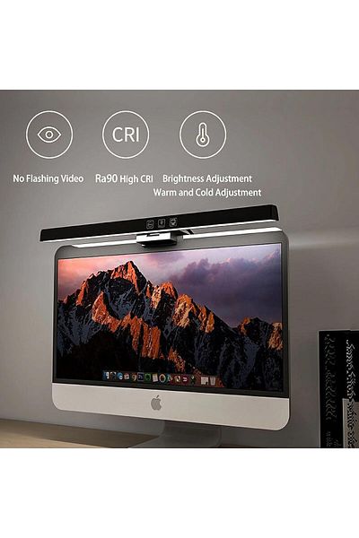 COOYA Computer Monitor Lamp, LED Desk Lamp with 3 Color Temperature Modes, e-Reading LED Task Lamp