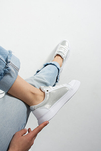 Getcho Nesan Γυναικεία Λευκά Λευκά Αστέρια Λεπτομερή αθλητικά παπούτσια με ψηλή σόλα Αθλητικά καθημερινά παπούτσια Μοντέρνα άνεση