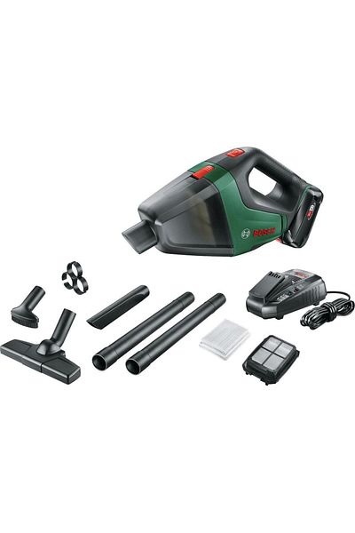 Bosch Aspirator de mana 2-in-1 BOSCH 06033B9103, Autonomie 20 minute, 18 V, Functionare uscata (Verde)
