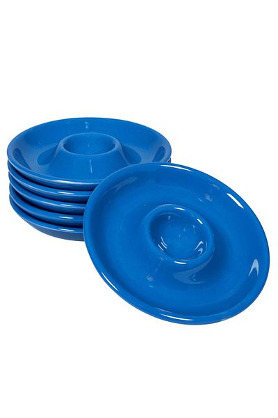 Cesiro Set of 6 plate-shaped egg holders Ø 12 cm, Royal Blue