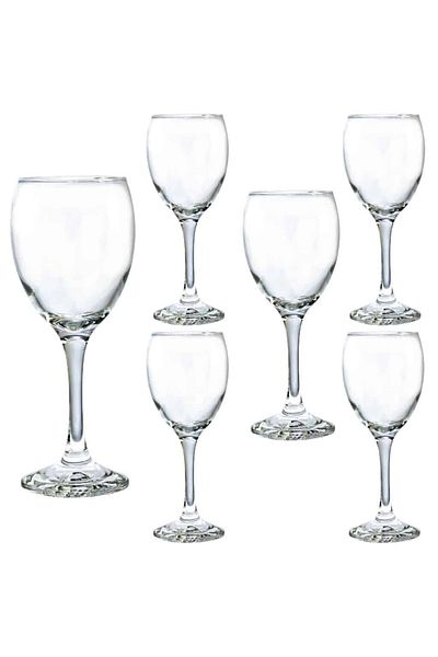 Cesiro Set of 6 245 ml stemmed glass glasses, Cesiro