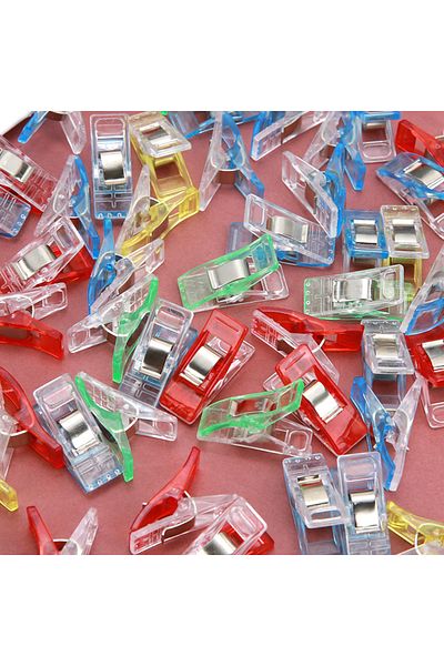 Choice Random Color 50pcs Sewing Clips Colorful Clips Multipurpose Plastic Craft Crocheting Knitting Safety