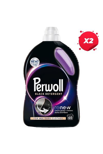 Perwoll X2 - PERWOLL LIQUID DETERGENT 3L BLACK 60 WASHES