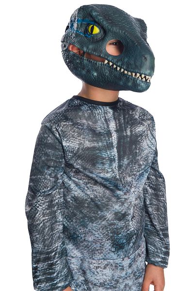 JURASSIC WORLD Velociraptor Blue mask for children, Jurassic Park 6 years +