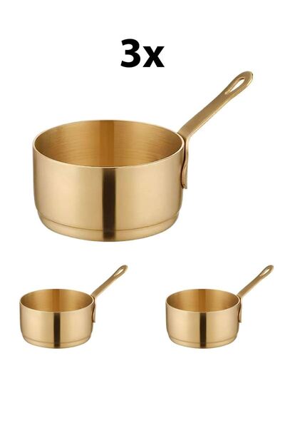 Chavin 3Pcs 304 Steel 60ml Mini Sauce Bowl Breakfast Ketchup Mayonnaise Sauce Container 632Sr-3