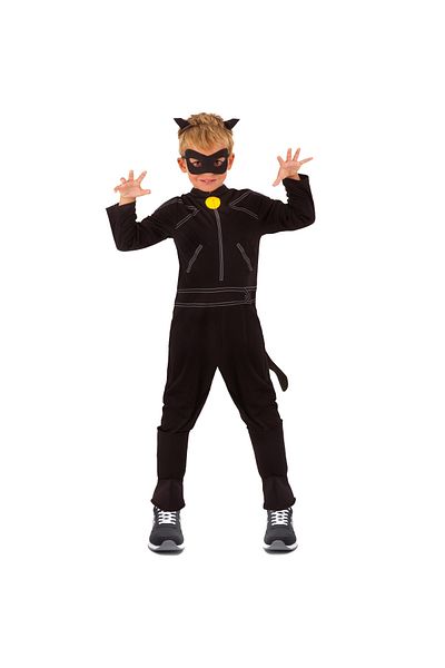 Miraculous Costum Motan Noir cu accesorii pentru baieti - Miraculous 3-4 ani 104 cm