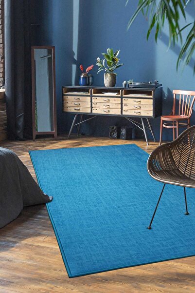 Dijidekor Halı Vip Turkuaz Kaymaz Taban Yıkanabilir Kesme Yolluk Salon Antre ...