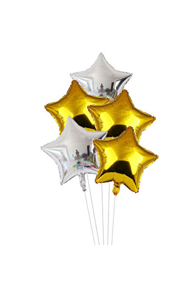 KidMania Buchet 5 baloane folie stele, Baby Shower , Stars Magic,18 inch