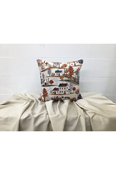 TURKISHRUG KINGDOM غطاء وسادة قابل للغسل بطباعة رقمية من نسيج القطن الحديث