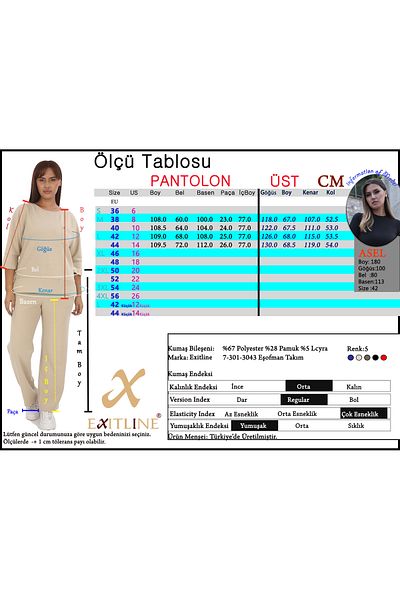 EXİTLİNE Women's Loose Fitting Mink Suit