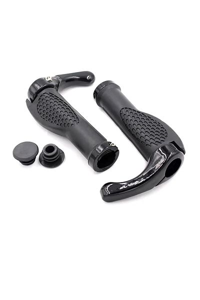 Choice black Anti-slip Rubber Bicycle Handlebar End Cover Aluminum Alloy Lock Mountain Bike Handlebar Bicyc