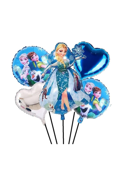 KidMania Buchet 5 baloane folie Elsa KidMania® Frozen, 60x45 cm