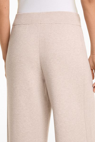 Oysho Side rib straight-leg knit trousers