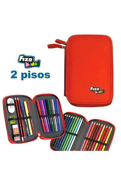 Grafoplast Equipped pencil case Fixo Kids Red