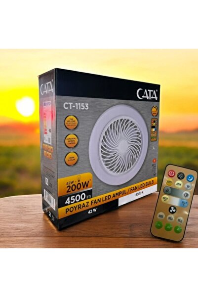 Cata Poyraz Fan 42w Ledli E-27 Duy a Takılabilen Kumandalı Vantilatör (Gizli ...