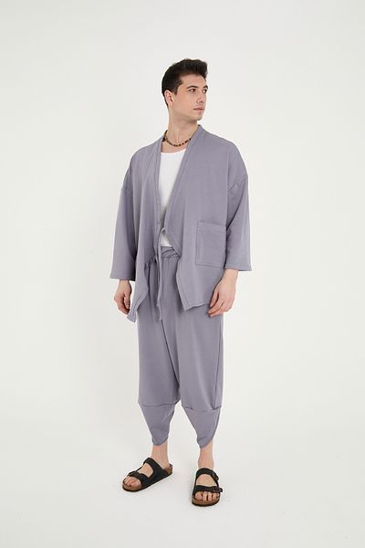 RELAXL Unisex Λιλά Μοντέρνο Φαρδύ Παντελόνι Γιόγκα Διαλογισμού
