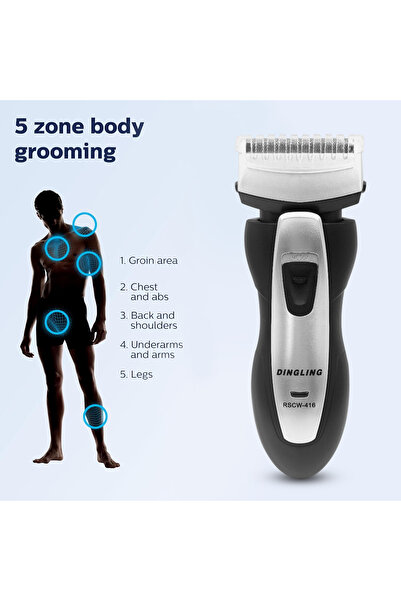 Dingling RSCW-416 Electric Shaver for Men with Dual Floating Heads, Wet & Dry Use, 3W Power