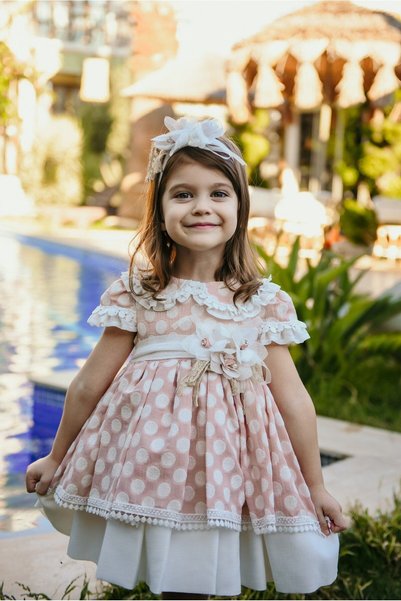 Mialora Short Vintage Dress for Girls - Zip-Up, Special Design - Accessories
