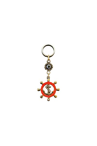 GRANDSTORE Red Color Rudder Figure Zamak Casting Unbreakable Keychain