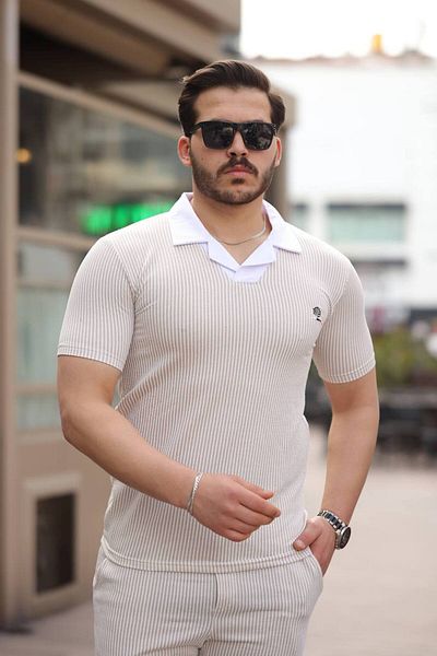 JACK CAPRİO Ανδρική καλοκαιρινή σεζόν κάτω επάνω σετ που δεν υγραντά 1ης ποιότητας ύφασμα Lycra Elastane