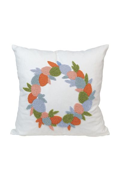 Lenjerii Deosebite Fata perna Paste cu broderie în relief 45x45cm, Sărbătoarea Paștelui