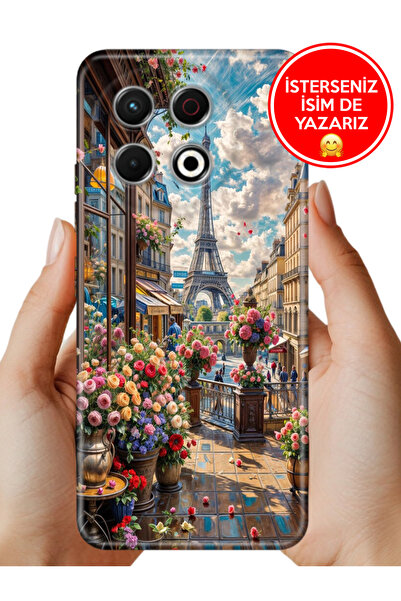 TECNO Spark 30 Pro KL7 Kılıf Baskılı Life Style Kapak Silikon Baharda Paris