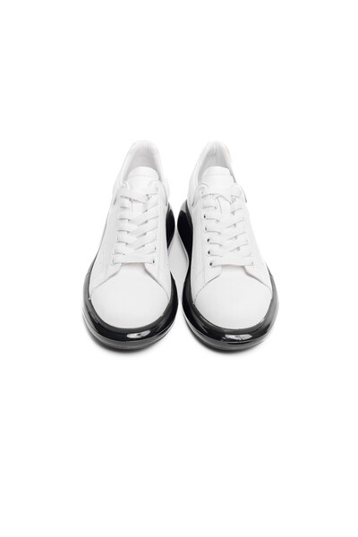 derinet Yüksek Taban Hakiki Deri Erkek Sneaker