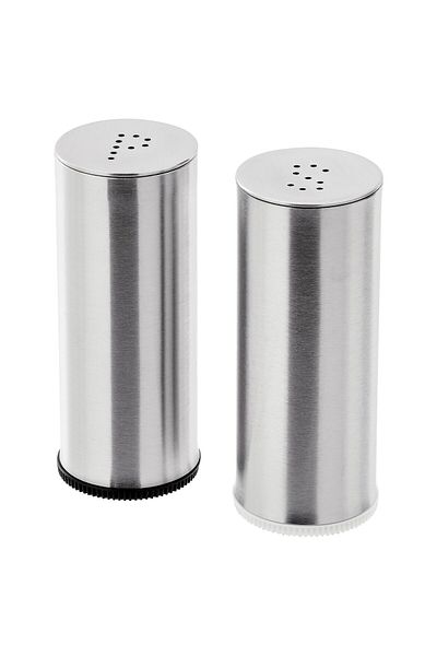 IKEA PLATS Salt/pepper shaker, set of 2, stainless steel