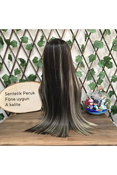 papatya peruk Röfleli Perçemli Uzun Senteitk Peruk