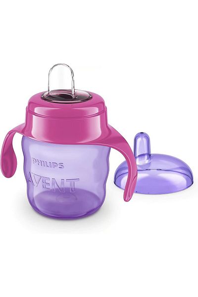 Pigeon Avent Baby Cup with Soft Nipple Handle Pink Girls 200ml
