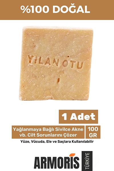 Armoris New Beautiful Fragrant Hand Face Hair Body Skin Repairing Collagen Effective Snake Oil Herb Herbal Soap 1Pcs