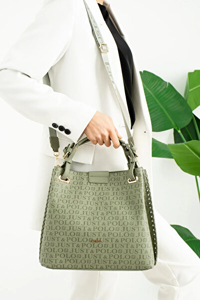 JP POLO Women's Original Just Polo Printed Large Size Hand & Shoulder Bag and Wallet Combination Avp2180Pc Shopper