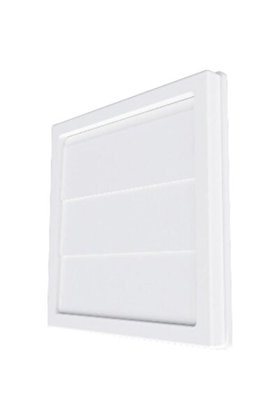 ERA Grila ventilatie 125mm patrata cu jaluzele gravitationale, exterior 150x150, ASA plastic Alb