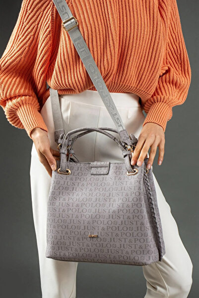 JP POLO Women's Original Just Polo Printed Large Size Hand & Shoulder Bag and Wallet Combination Avp2180Pc Shopper