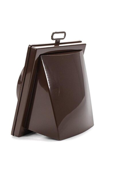 ERA Grila ventilatie 100 x 55mm, patrata cu clapeta antiretur, exterior 150x150, ASA plastic, Brown