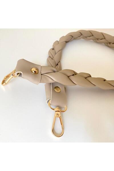 yumakça Çanta Sapı Suni Deri Saç Örgüsü Model 70 Cm* 3.5 Cm Krem