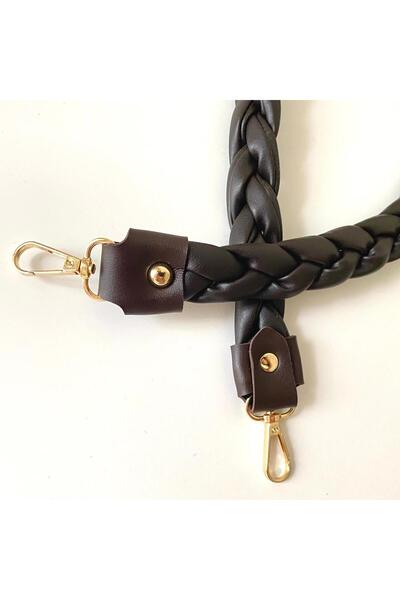 yumakça Çanta Sapı Suni Deri Saç Örgüsü Model 70 Cm* 3.5 Cm Kahve