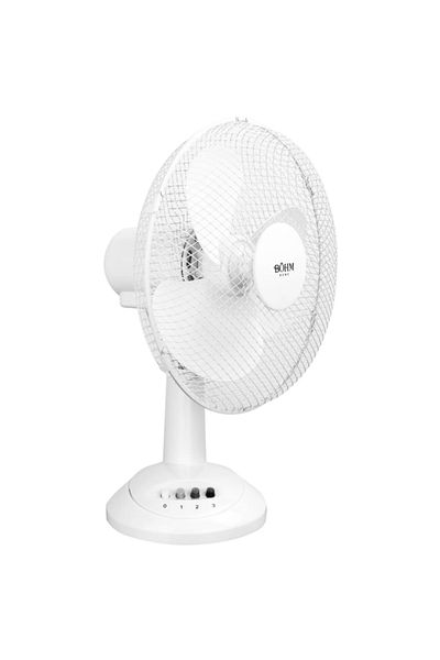 BÖHM Ventilator de Birou BHM BLTF-1203, 12", 3 viteze, 40 W (Alb)