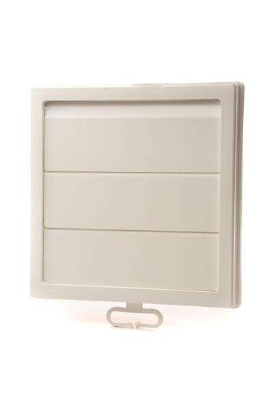 ERA Grila ventilatie 125mm patrata cu jaluzele gravitationale, exterior, 150x150, ASA plastic Beige