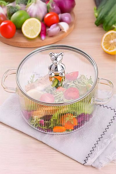 Onetick Borosilicate High Temperature Resistant Glass Pot 1500 ml