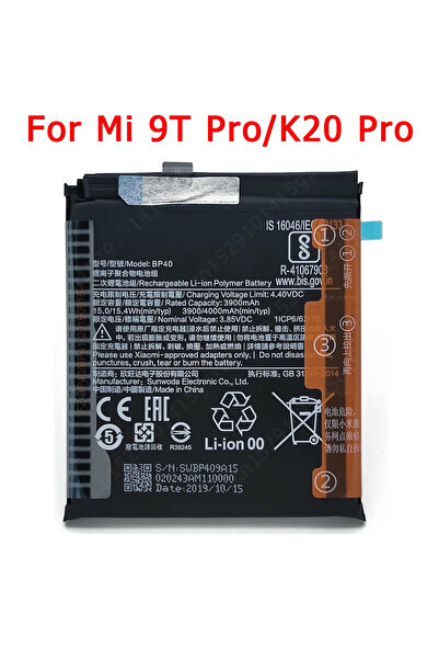 indirimplus Mi 9T Pro Batarya Pil BP40 Batarya Pil BP40