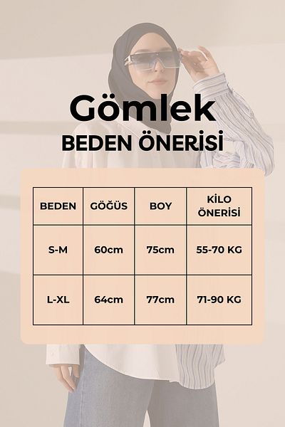 Mihran Butik Cămașă Hijab albastră din țesătură popelină 100% bumbac