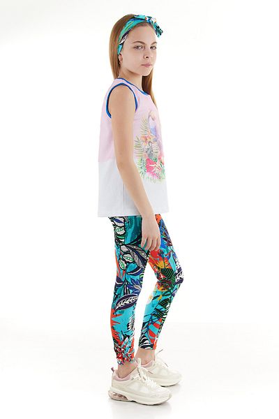 Colorinas Set de atlet cu jambiere tropicale