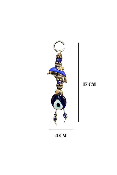GRANDSTORE Yunus Figure Evil Eye Beaded Double-Way Gift Keychain