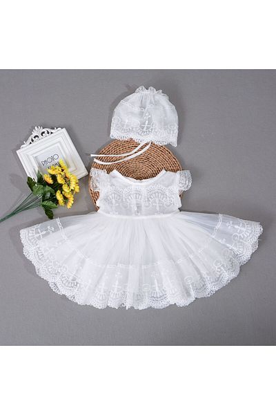 nannie White Lusi Girl Dress - 18-24 months