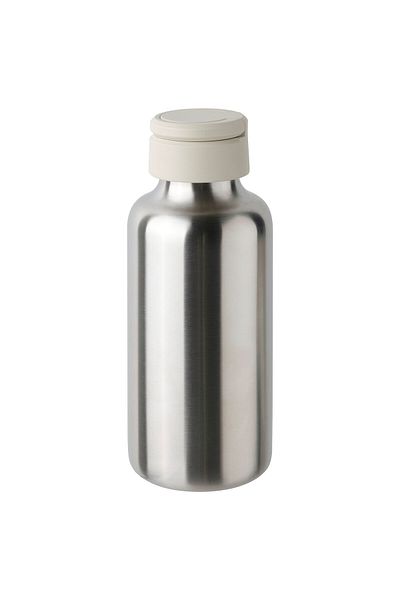IKEA ENKELSPÅRIG Water bottle, stainless steel/beige, 0.5 l