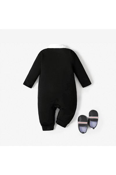 nannie Magic Boys Black Jumpsuit - 6-9 months