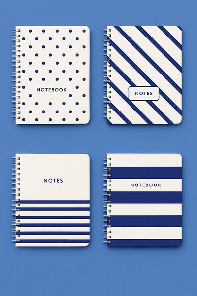 Bambus Home 17*24 Spirilli Granulated School Notebook 80 Sheets Set of 4 Checkered